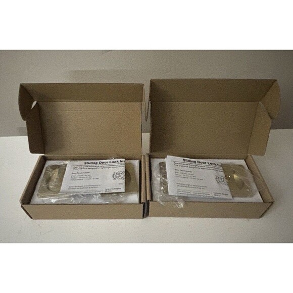 Leydebong Pack of 2 Gold Pocket Door Lock with Keys Square Pocket Door Hardware - Picture 14 of 15